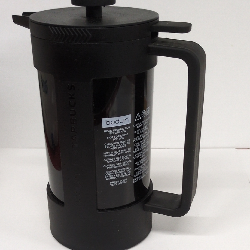 Bodum Black French Press with Starbucks Logo